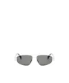 Celine Cl40281u Metal Triomphe 16a Argento Sunglasses In Gray