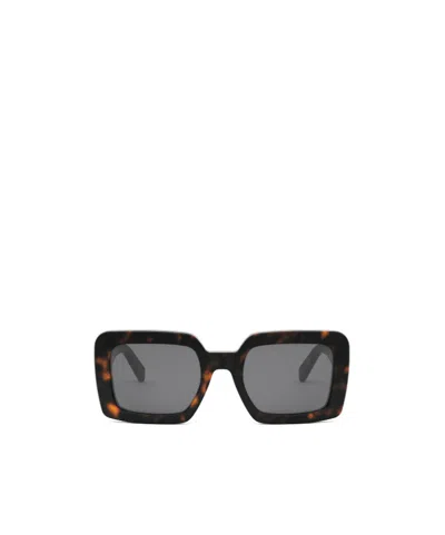 Celine Logo Sunglasses In Gray