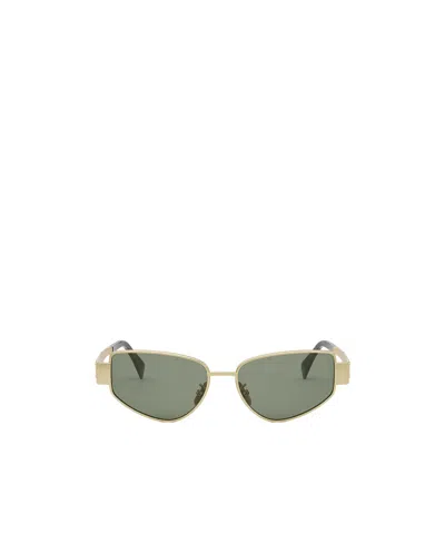Celine Logo Sunglasses In Gray