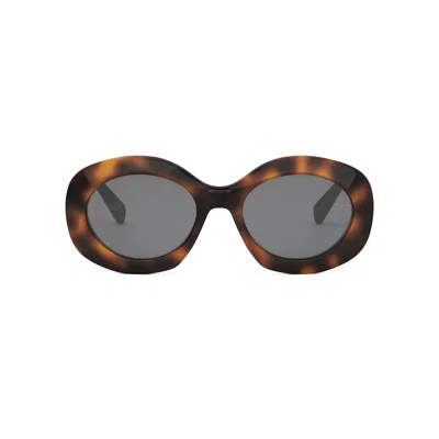 Celine Logo Sunglasses In Gray