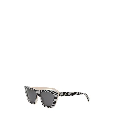 Celine Logo Sunglasses In Gray