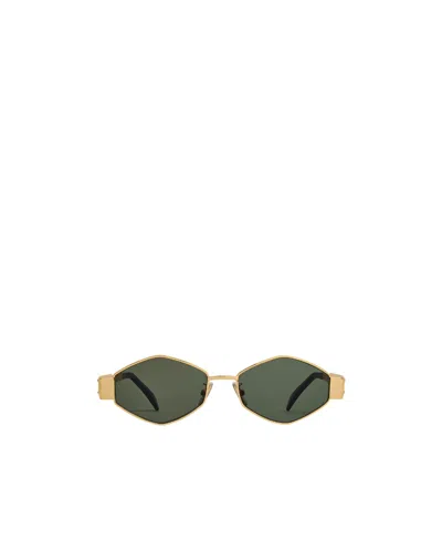 Celine Logo Sunglasses In Green