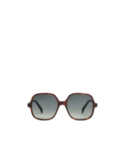 Celine Logo Sunglasses In Green