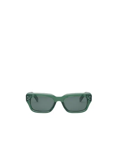 Celine Logo Sunglasses In Green