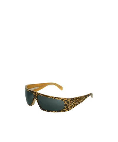 Celine Logo Sunglasses In Green