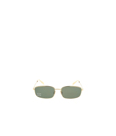 Celine Logo Sunglasses In Green