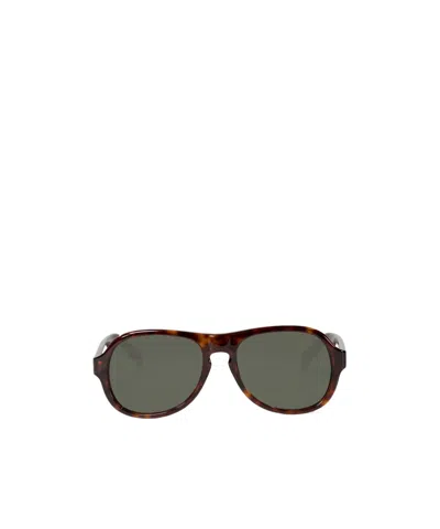 Celine Logo Sunglasses In Green