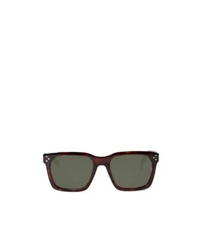 Celine Logo Sunglasses In Green