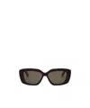 Celine Cl40216u Triomphe 69e Violet Sunglasses In Green