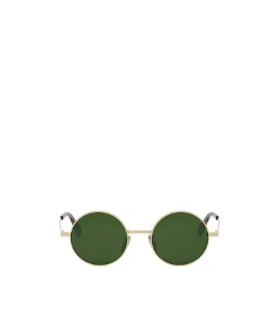 Celine Logo Sunglasses In Green
