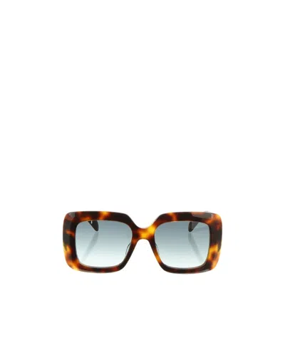 Celine Logo Sunglasses In Multicolor