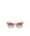Celine Logo Sunglasses In Pink