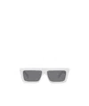 Celine Monochroms 57mm Rectangular Sunglasses In White