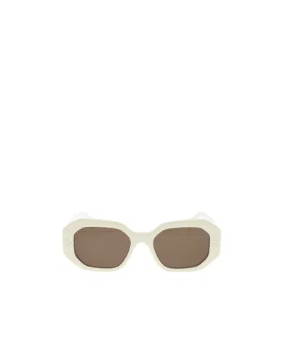 Celine Logo Sunglasses In White