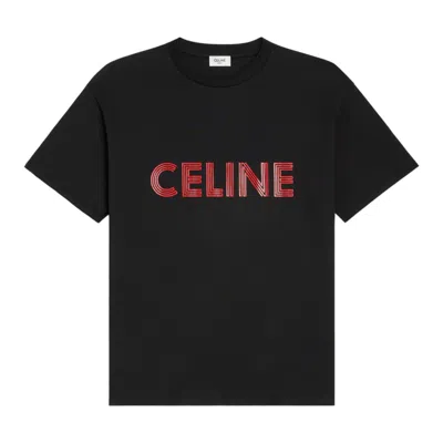 Pre-owned Celine Logo T-shirt In Cotton Jersey In Black