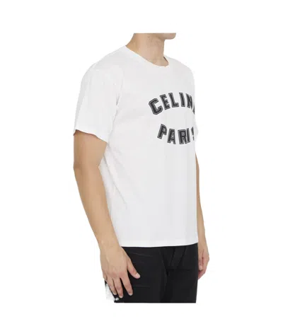 Celine Logo T-shirt In White