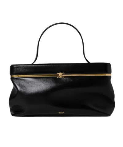 Celine Logo Tote Bag In Black