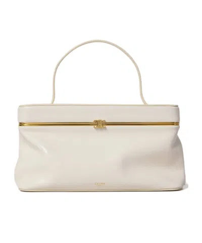 Celine Logo Tote Bag In Milky White