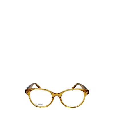 Celine Logo Transparent Flat Lens In Yellow
