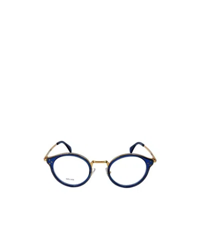 Celine Logo Transparent Frame Flat Light Frame In Blue