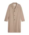 Celine Logo Trench Coat In Brown