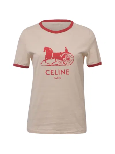 Pre-owned Celine Logo T-shirt In Neutral