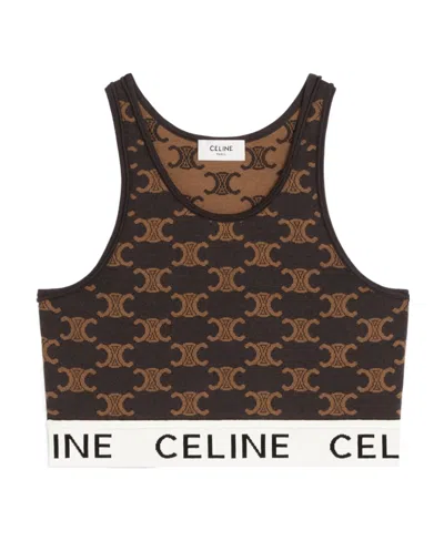 Celine Logo Vest In Black