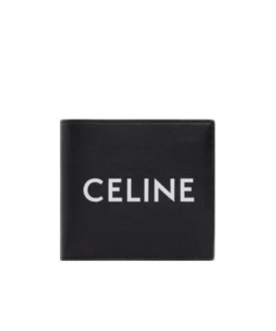 Celine Logo Wallet In Black