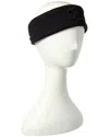 Celine Triomphe-patch Wool Headband In Black