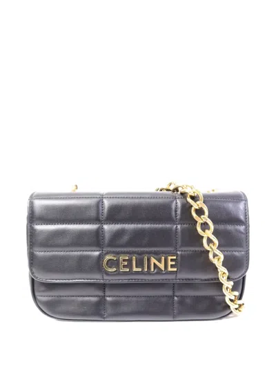 Pre-owned Celine Logo-detail Shoulder Bag In Black