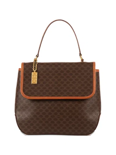 Pre-owned Celine Logo-plaque Tote Bag In Brown