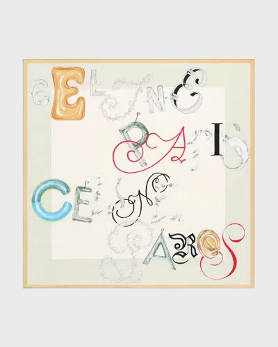 Celine Logo-print Silk Scarf In Multi