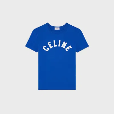 Celine Logo-printed T-shirt In Blue