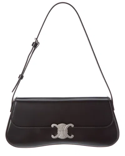 Celine Lola Medium Leather Shoulder Bag In Black