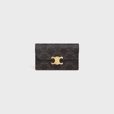 Celine Long Card Hold In Black