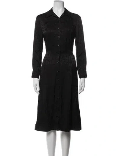 Pre-owned Celine Long Midi Length Dress In Black