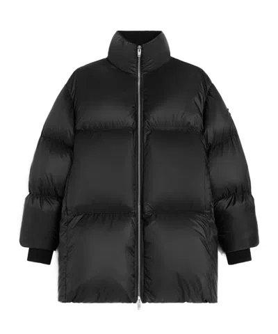 Celine Long Puffer Jacket In Light Nylon In Black