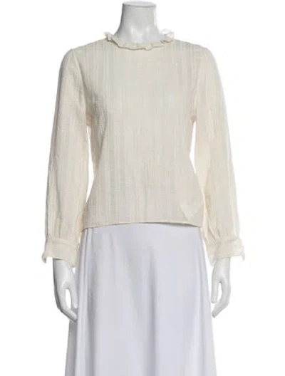 Pre-owned Celine Long Sleeve Blouse In Neutrals
