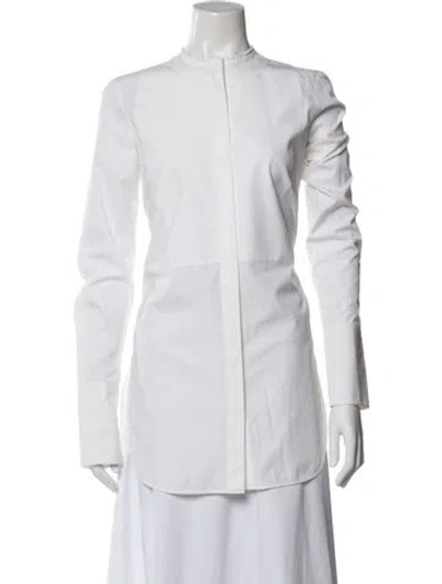 Pre-owned Celine Long Sleeve Button-up Top In Neutral
