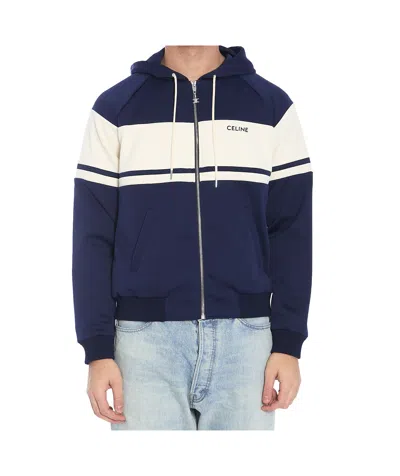 Celine Long Sleeve Casual Jacket In Blue