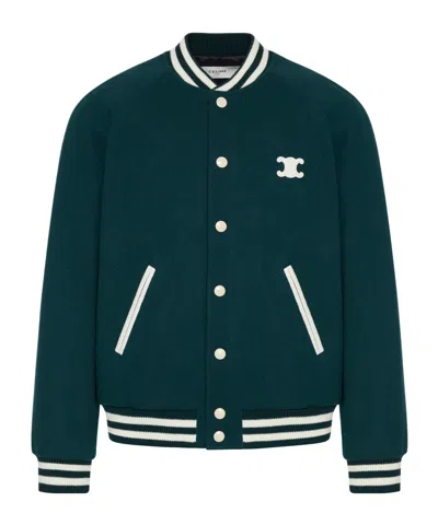 Celine Long Sleeve Casual Jacket In Green
