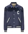 Celine Bomber Jacket In Technical Fabric In Navy Blue