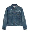 Celine Vintage Inspired Denim Jacket Pockets In Blue