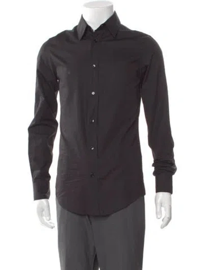Pre-owned Celine Long Sleeve Dress Shirt In Black