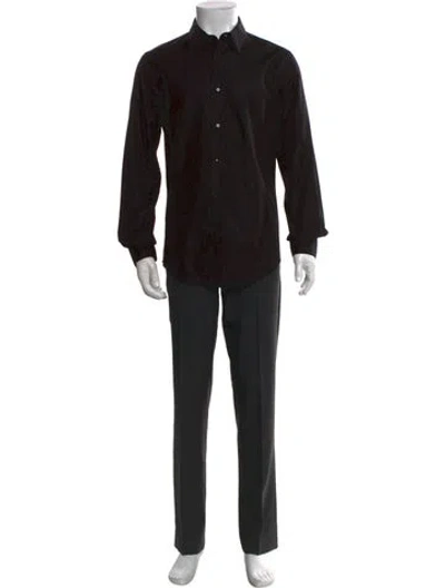 Pre-owned Celine Long Sleeve Dress Shirt In Black
