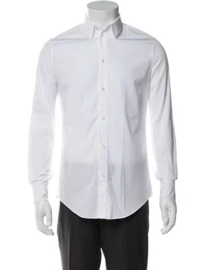 Pre-owned Celine Long Sleeve Dress Shirt In White
