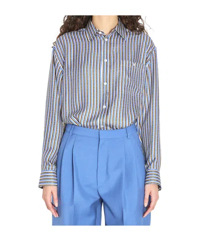 Celine Long Sleeve Shirt In Blue