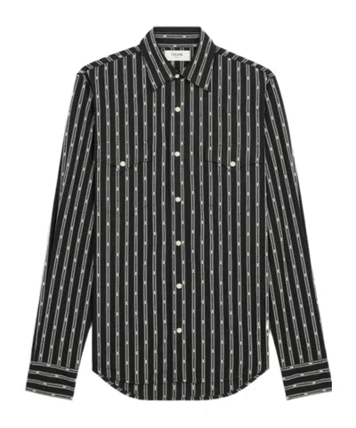 Celine Long Sleeve Shirt In Black