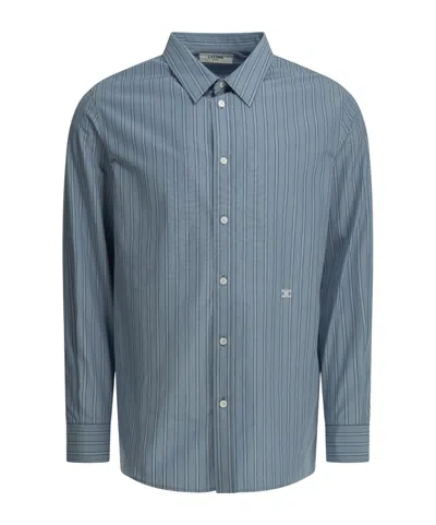 Celine Long Sleeve Shirt In Blue