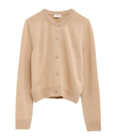 Celine Long Sleeve Sweater In Nude